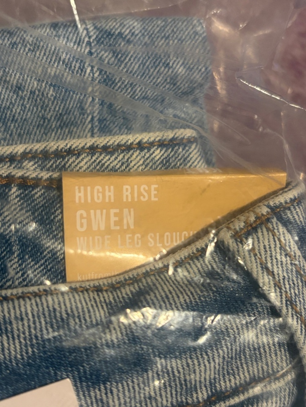 Kut from the Kloth Gwen High Rise Wide Leg Slouchy, Petite Size 10P